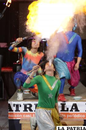 Espectáculo con fuego