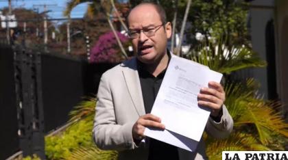 El jefe de bancada de Creemos en la Cámara de Diputados, Erwin Bazán /Internet