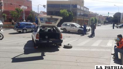 La colisión se generó cerca de la plaza Sebastián Pagador /LA PATRIA