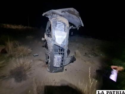 El motorizado sufrió graves daños materiales /Cortesia