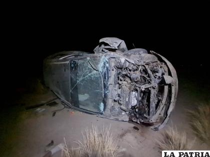 De esta manera quedó la vagoneta /Cortesia