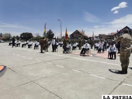 El acto se desarrolló en el patio de honor del Batallón Logístico I “Heroicas Rabonas” /GADOR