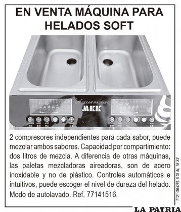 En venta máquina para HELADOS SOFT - Ref. 77141516.