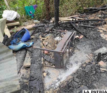 No quedó nada tras el incendio en la casa /Foto Informándote