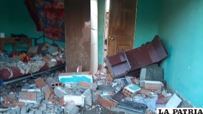 El interior de la habitación con graves deterioros /LA PATRIA