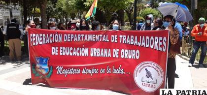 El magisterio urbano de Oruro determinó acatar el paro indefinido