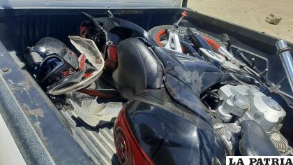 La moto fue llevada a Tránsito con daños materiales de consideración /LA PATRIA