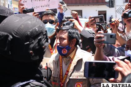 La movilización era pacífica; sin embargo, no fue entendida por los uniformados /LA PATRIA