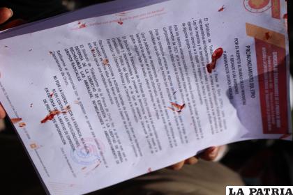 El pronunciamiento de la prensa fue manchado con sangre a causa de la brutalidad policial /LA PATRIA