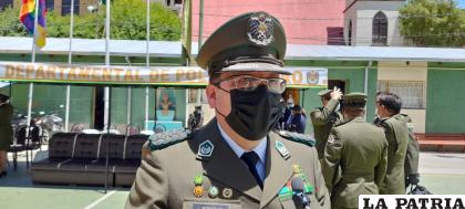 El coronel Monroy solo estuvo 24 días como comandante departamental de Policía en Oruro /LA PATRIA