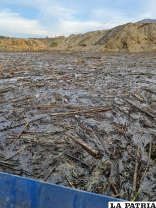 De esta manera quedó el sector tras el desborde del río /Min. de Defensa