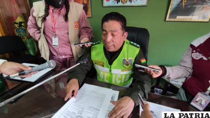 El director de Tránsito, coronel Rodríguez, brindó el informe /LA PATRIA