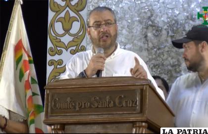 El presidente del Comité Pro Santa Cruz, Rómulo Calvo /ERBOL