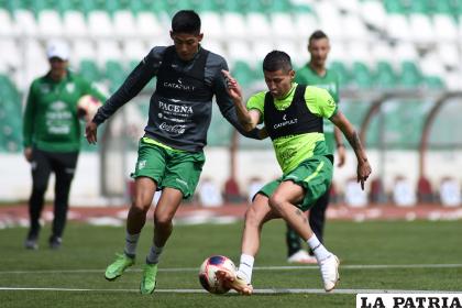La selección boliviana finalizó sus entrenamientos la tarde del lunes en el “Siles” /FBF