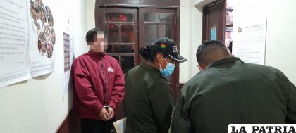 El sindicado en instalaciones del Ministerio Público /LA PATRIA