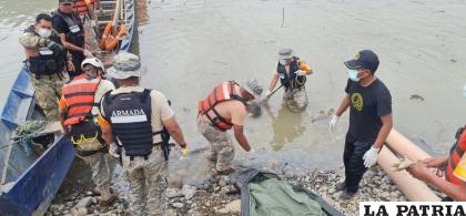 Rescate de una persona en el rio Mapiri /Armada Boliviana