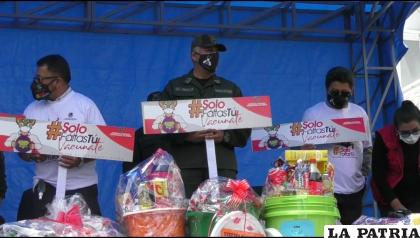 El comandante de la Policía coronel Arraya, en el lanzamiento de la campaña /LA PATRIA