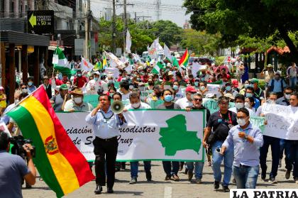 La marcha de periodistas de Santa Cruz realizada la semana anterior /APSC