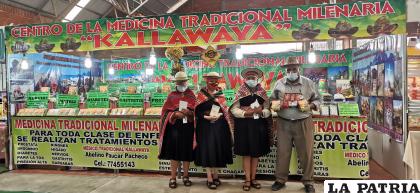 El stand del Centro de la Medicina Tradicional Milenaria Kallawaya /LA PATRIA 