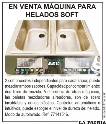 En venta máquina para HELADOS SOFT Ref. 77141516.