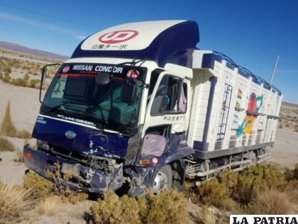 El conductor del camión se dio a la fuga tras el incidente /LA PATRIA