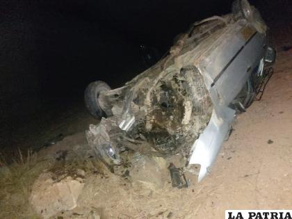 El motorizado volcó en varias ocasiones hasta su posición final /Cortesía
