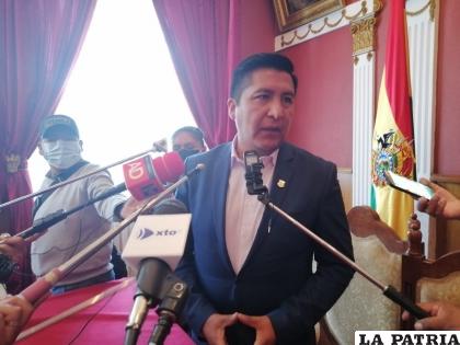 Alcalde de Oruro, Adhemar Wilcarani /LA PATRIA