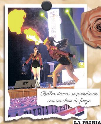 Bellas damas sorprendieron con un show de fuego