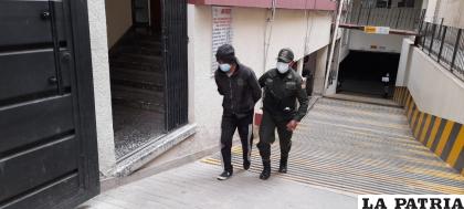 El sindicado rumbo a su audiencia cautelar /Cortesía