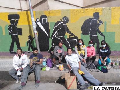 El mural cuenta la preocupación sobre la migración y la inmigración /LA PATRIA