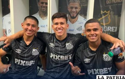 Miguel Terceros y Leonardo Zabala son dos de las jóvenes promesas que llegan del Santos FC /Facebook