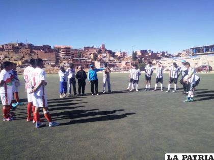 Los dirigentes vecinales solicitaron que se renueve el pasto sintético de la cancha /LA PATRIA
