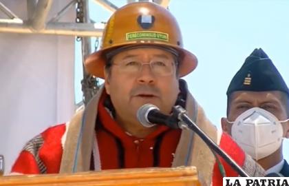 El mandatario se pronunció en un acto en Uyuni 
/ Captura