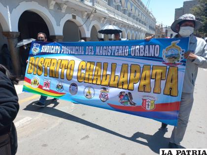 Ayer nuevamente se movilizaron en la ciudad de Oruro/LA PATRIA