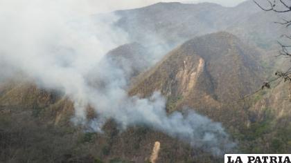 Los incendios en Parque Nacional Iñao /Fuente Correo del Sur