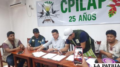 Firma del acuerdo entre autoridades gubernamentales y Cpilap / Rio Televisión