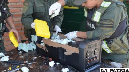Encontraron droga en los equipos de sonido /Gendarmería de Argentina