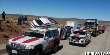 Bomberos socorrió a seis personas heridas a centros de salud /Policía