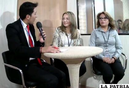 Las líderes de la empresa Las Lomas durante una entrevista con LA PATRIA /LA PATRIA
