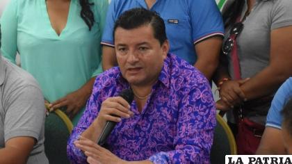 El alcalde de Santa Cruz de la Sierra, Jhonny Fernández, en rueda de prensa /RR.SS.