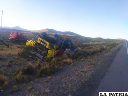 El incidente se registró sobre la ruta Tambo Quemado-Patacamaya /Policía