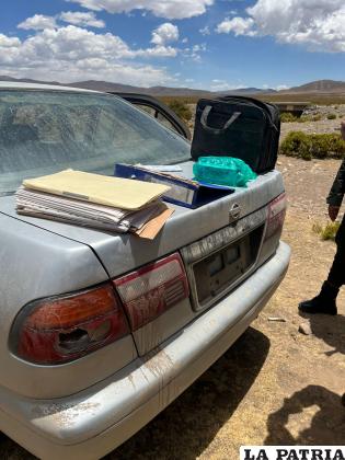El coche oficial fue recuperado /Fiscalía
