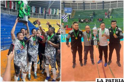Los integrantes de Morales Moralitos con el trofeo de campeón 
/LA PATRIA
