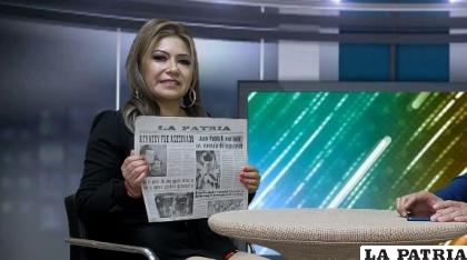 Rosario Arce en instalaciones de LA PATRIA /LA PATRIA 
