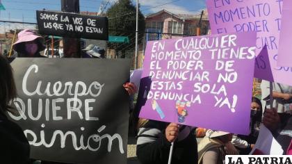 Una movilización de mujeres en la ciudad de El Alto /Erbol