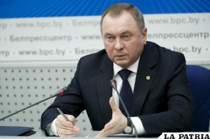 El ministro de Exteriores de Bielorrusia, Vladimir Makei /AP Foto, Archivo