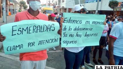Los pobladores de Esmeraldas claman por una mayor atención a la seguridad ciudadana /infobae.com
