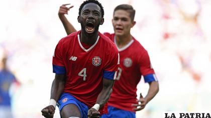 Keysher Fuller fue autor del gol que le dio el triunfo a Costa Rica /telam.com
