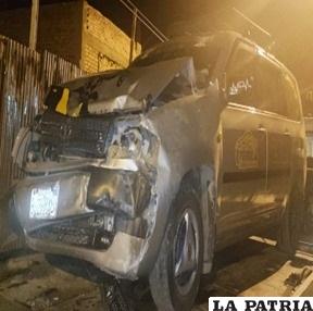 El coche fue embestido por el conductor protagonista /Policía