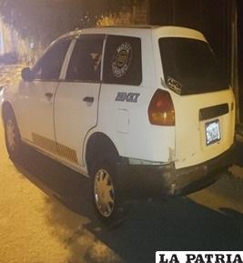 Registró mínimos daños tras ser colisionado por alcance /Policía